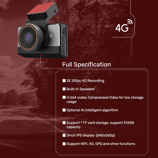 A3 Dual-Lens Dashcam - Image 4