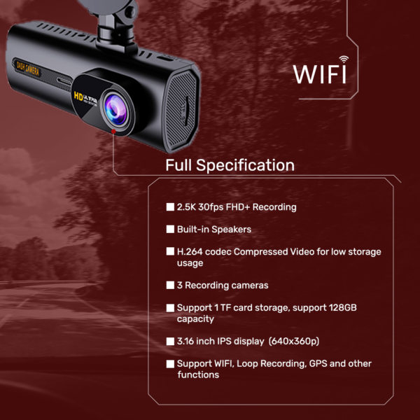 B5 AI Dashcam With GPS - Image 2