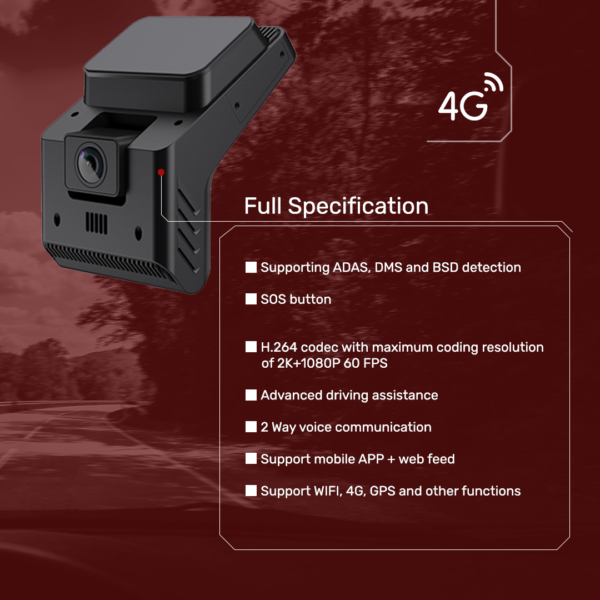 D9 Dual Lens Dashcam - Image 4
